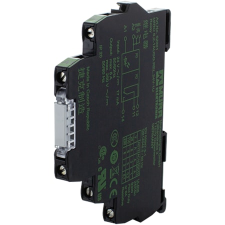 Murrelektronik MIRO 6.2 24VDC-1U OUTPUT RELAY, IN: 24 VAC/DC - OUT: 250 VAC/DC 6 A, 1 C/O 52001